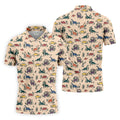 Dinosaur Hawaiian Shirt, Seamless Pattern Golf Tops For Men, Golf Polo Shirt, Golfing Apparel