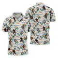 Funny Sasquatch Tropical Golf Shirts, Fun Men's Golf Polos, Hawaiian Golf Shirts, Golfing Apparel