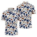 Cow Print Pattern Golf Polo Shirt, Fun Golf Shirts For Men, Polo Shirts For Men, Golfing Apparel