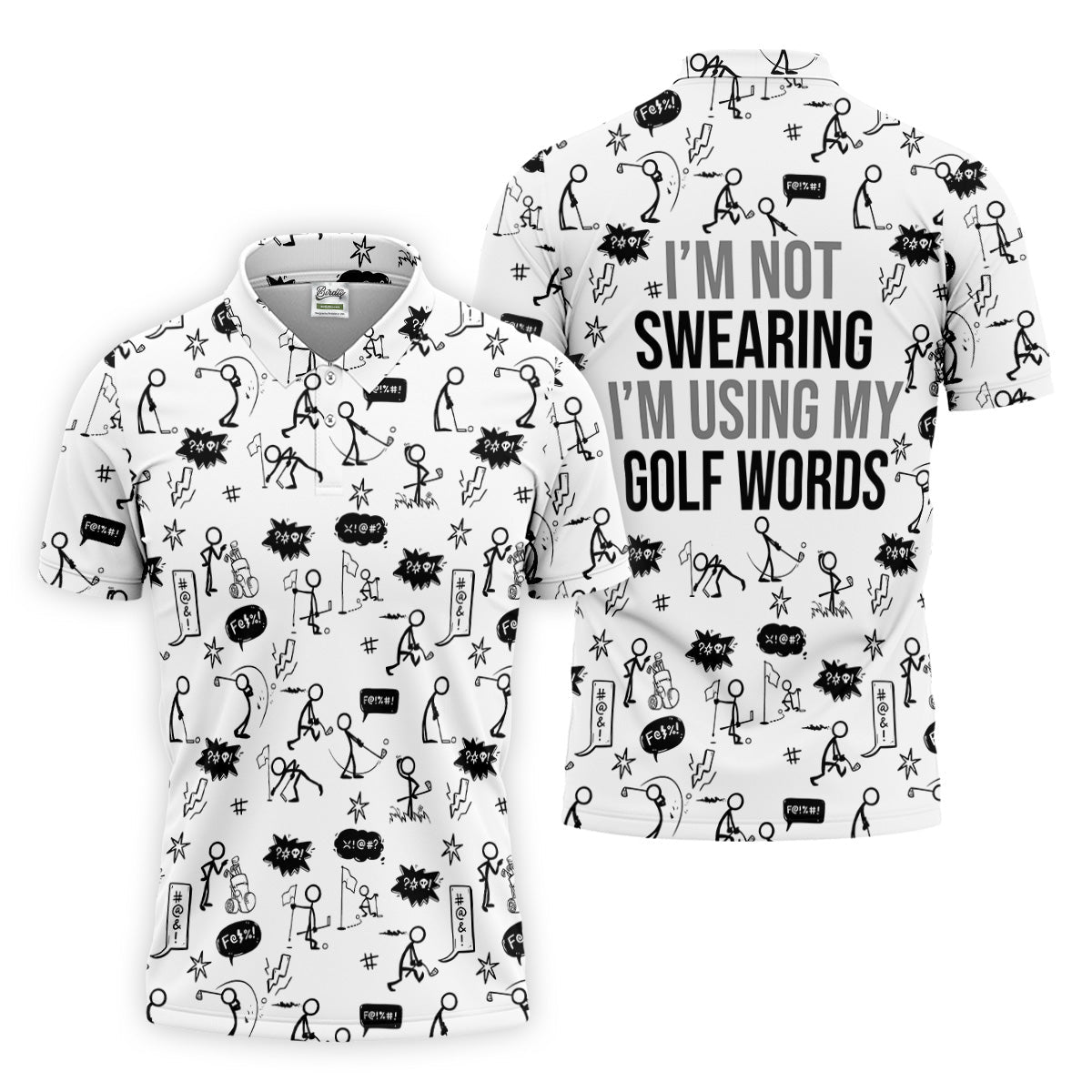 I'm Not Swearing I'm Using My Golf Words Funny Golf Shirt, Couple Golf Shirt, Matching Golf Shirt