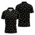 Pineapple Grenade Black Grey Golf Tops For Men, Men Polo, Golf Gift For Men, Golfing Apparel