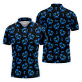 The Blue Crab Tropical Golf Shirts, Black Golf Shirt, Golf Gift For Men, Golf Shirts For Men