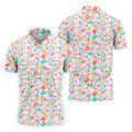 Leopard Pattern Golf Tops For Men, Mens Golf Polo Shirts, White Polo Shirt Mens, Golfing Apparel