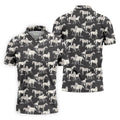 Wild Horse Seamless Pattern Golf Tops For Men, Hawaiian Golf Shirts, Polo For Men