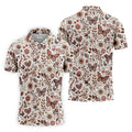 Spring Butterfly Golf Tops For Men, Retro Golf Shirt, Polo Shirts For Men, Golfing Apparel