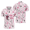 Pink Swing Swear Drink Repeat Par Then Bar Flamingo Golf Shirt, Fun Golf Shirts For Men, Polo For Men