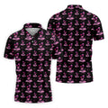 Flamingo Tropical Pink And Black Golf Tops For Men, Golf Gift For Men, Golf Shirts For Men