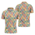 Chicken Rooster Colorful Checkered Golf Tops For Men, Gift For Chicken Lover, Golfing Apparel