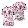 Breast Cancer Golf Shirt, Pink Cancer Awareness Shirt, Breast Cancer Golf Apparel, Ladies Golf Shirts