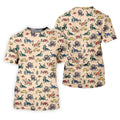 Dinosaur Hawaiian Shirt, Seamless Pattern Golf Tops For Men, Golf Polo Shirt, Golfing Apparel