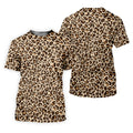 Brown Leopard Women Golf Top, Ladies Golf Shirts, Golf Gifts For Women, Golfing Apparel