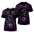Black And Purple Dragon Golf Team Shirt, Mens Golf Polo Shirts, Cool Golf Gift, Golfing Apparel