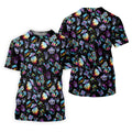 Funny Neon Cat Alien Mushroom Golf Tops For Men, Polo Shirts For Men, Golfing Apparel