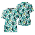 Tropical Green Bigfoot Golf Shirt, Golf Tops For Men, Custom Golf Polos, Golf Gift For Men
