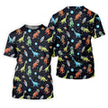 Dinosaur Space Golf Shirt, Women Golf Top, Gifts For Golf Lovers, Golf Gifts For Women, Ladies Golf Shirts