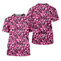 Pink And Black Breast Cancer Golf Shirt, Women's Long Sleeve Golf Shirts, Ladies Golf Tops, Ladies Golf Polos