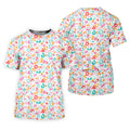 Leopard Pattern Fun Womens Golf Shirts, Women's Long Sleeve Golf Shirts, Ladies Golf Tops, Ladies Golf Polos