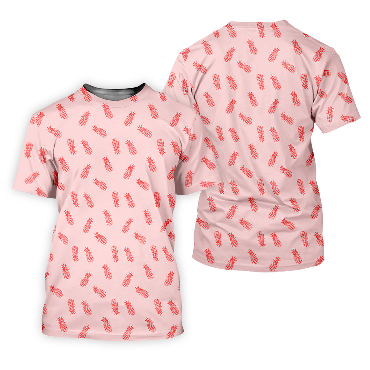 Pineapple Grenade Pink Golf Tops For Men, Men Polo, Golf Gift For Men, Golfing Apparel