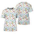 Fun Pattern Colorful Golf Shirt, Funny Women's Golf Outfits, Ladies Golf Polos, Golfing Apparel