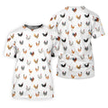 Prancing Chickens Women's White Golf Shirt, Gift For Chicken Lover, Ladies Golf Shirts, Golfing Apparel