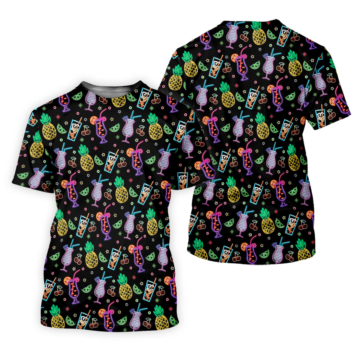 Pineapple Cocktail Tropical Golf Shirts, Hawaiian Golf Polo, Golf Gift For Men, Golf Shirts For Men
