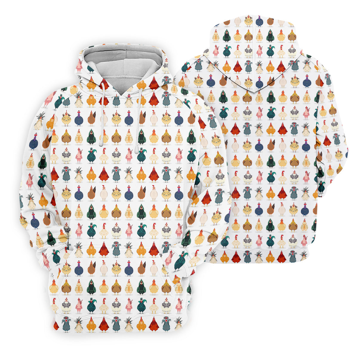 Whimsical Chicken Fun Golf Shirts For Men, Cute Golf Outfit, Polo Shirts For Men, Golfing Apparel