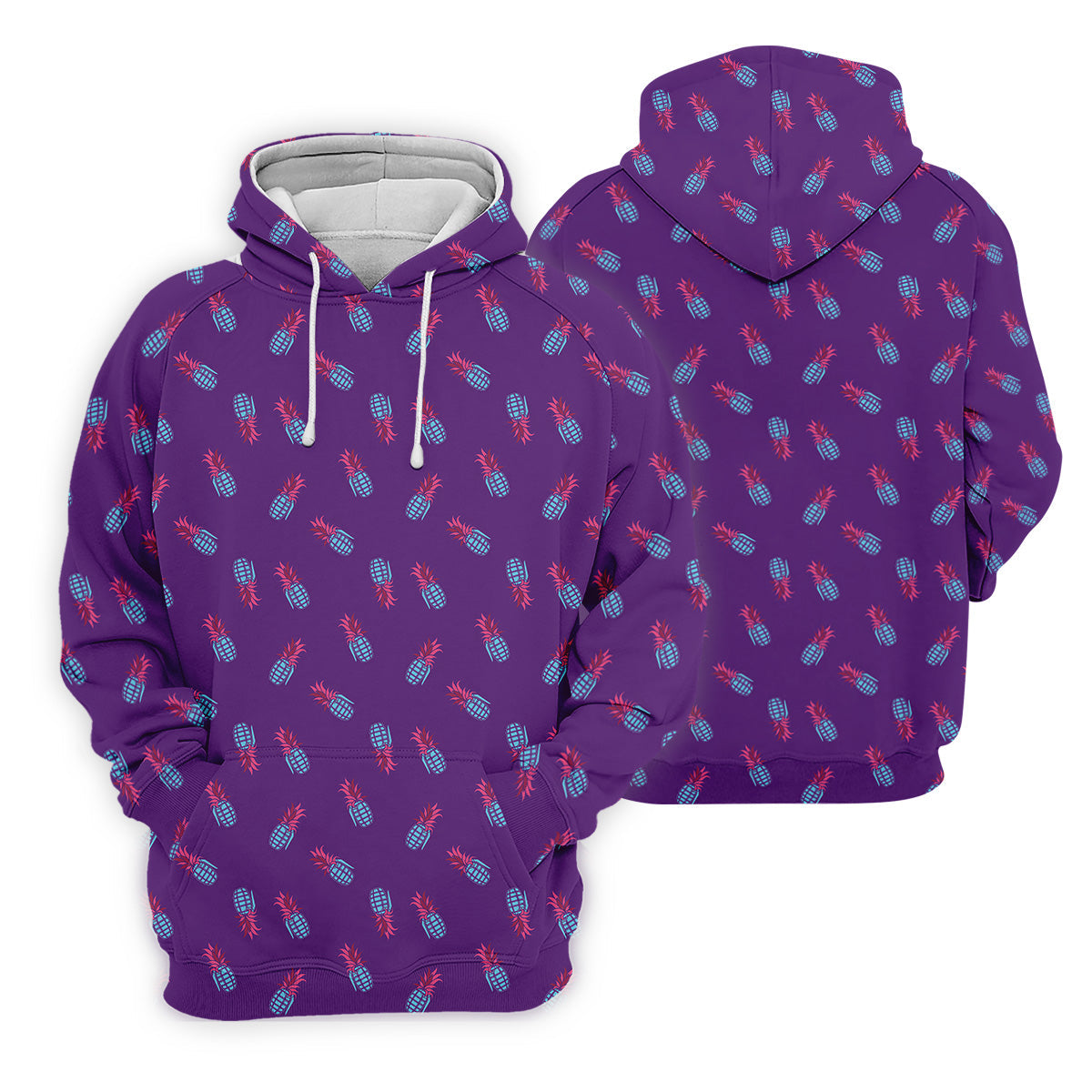 Pineapple Grenade Purple Women Golf Top, Cool Golf Gift, Ladies Golf Shirts, Golfing Apparel