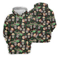 Skull Golf Shirt, Day Of The Dead Shirt, Mexican Floral Shirt, Men Polo, Unique Gift For Golfer
