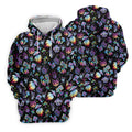 Funny Neon Cat Alien Mushroom Golf Tops For Men, Cute Golf Outfit, Polo Shirts For Men, Golfing Apparel