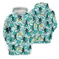 Tropical Green Bigfoot Golf Shirt, Golf Tops For Men, Custom Golf Polos, Golf Gift For Men