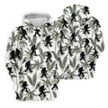 Funny Bigfoot Tropical Palm Leaves Golf Tops For Men, Custom Golf Polos, Golf Gift For Men