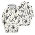 Chicken Rooster Golf Tops For Men, Gift For Chicken Lover, Fun Golf Shirts For Men, Polo Shirts For Men