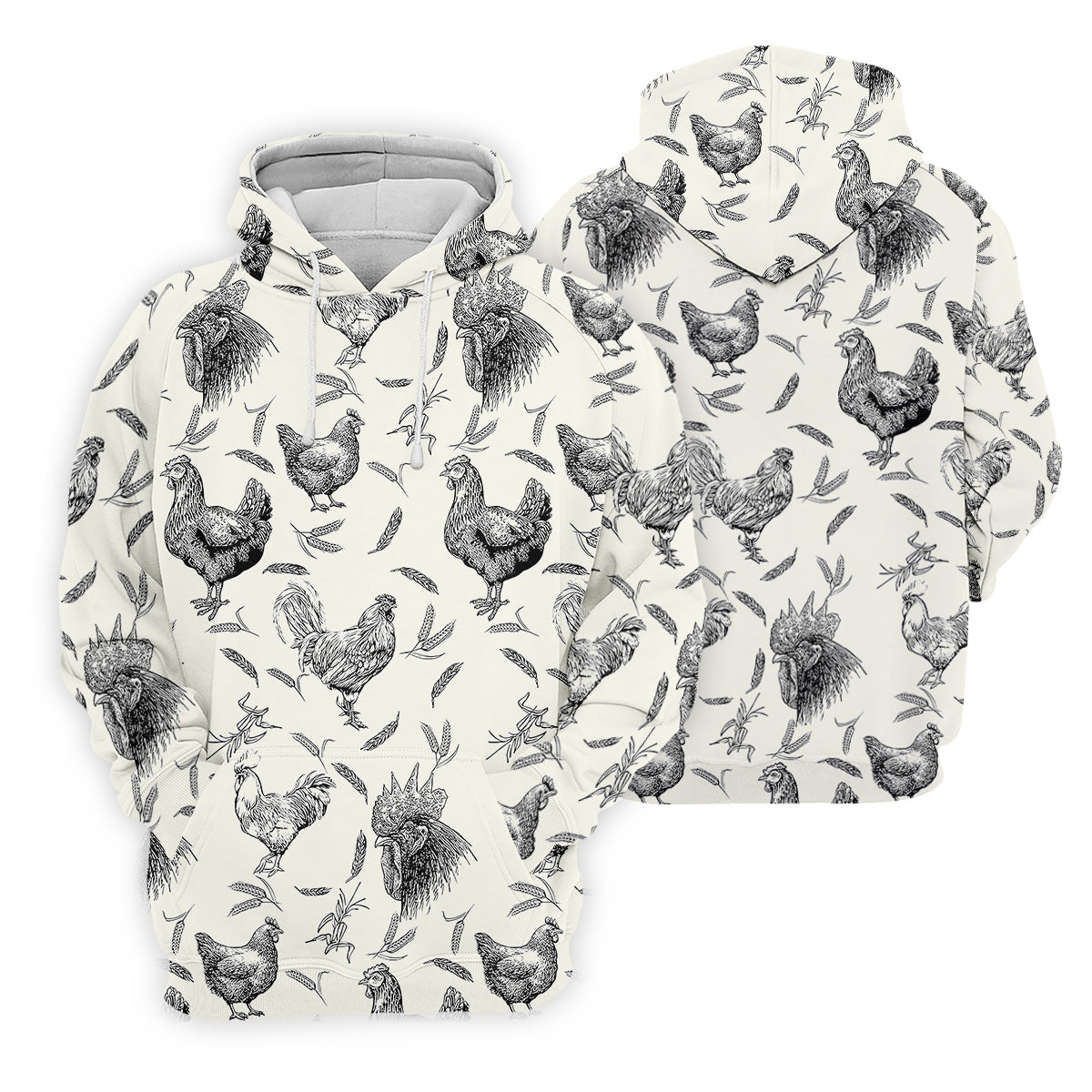 Chicken Rooster Golf Tops For Men, Gift For Chicken Lover, Fun Golf Shirts For Men, Polo Shirts For Men