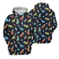 Dinosaur Space Golf Shirt, Women Golf Top, Gifts For Golf Lovers, Golf Gifts For Women, Ladies Golf Shirts