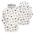 Prancing Chickens Women's White Golf Shirt, Gift For Chicken Lover, Ladies Golf Shirts, Golfing Apparel