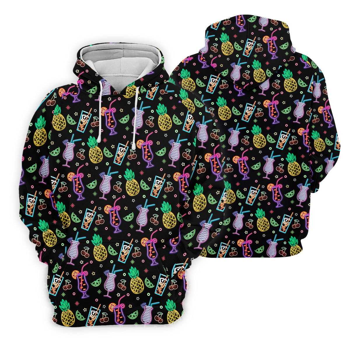 Pineapple Cocktail Tropical Golf Shirts, Hawaiian Golf Polo, Golf Gift For Men, Golf Shirts For Men