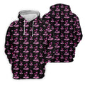 Flamingo Tropical Pink And Black Golf Tops For Men, Golf Gift For Men, Golf Shirts For Men