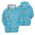 Blue Paisley Seamless Pattern Women Golf Top, Golf Shirt For Women, Ladies Golf Polos