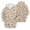 Dinosaur Hawaiian Shirt, Seamless Pattern Golf Tops For Men, Golf Polo Shirt, Golfing Apparel