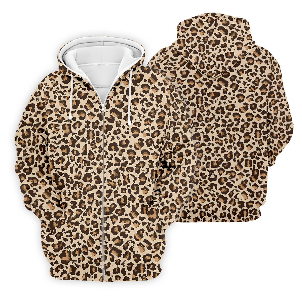 Brown Leopard Golf Tops For Men, Golf Gift For Men, Golf Shirts For Men, Golfing Apparel