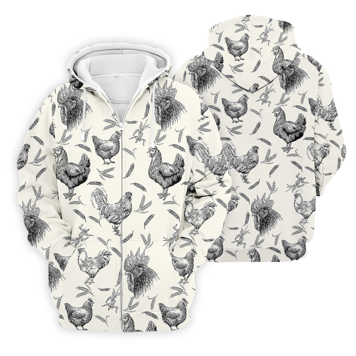 Chicken Rooster Golf Tops For Men, Gift For Chicken Lover, Fun Golf Shirts For Men, Polo Shirts For Men