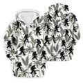 Funny Bigfoot Tropical Palm Leaves Golf Tops For Men, Custom Golf Polos, Golf Gift For Men