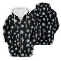 Desert Cactus Black And White Golf Tops For Men, Golf Gift For Men, Golf Shirts For Men