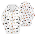 Prancing Chickens Men's White Golf Polo, Gift For Chicken Lover, Polo Shirts For Men, Golfing Apparel