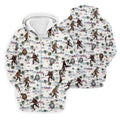 Funny Sasquatch Tropical Golf Shirts, Men's Funny Golf Shirts, Golfing Apparel, Polo For Men
