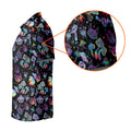 Funny Neon Cat Alien Mushroom Golf Tops For Men, Cute Golf Outfit, Polo Shirts For Men, Golfing Apparel