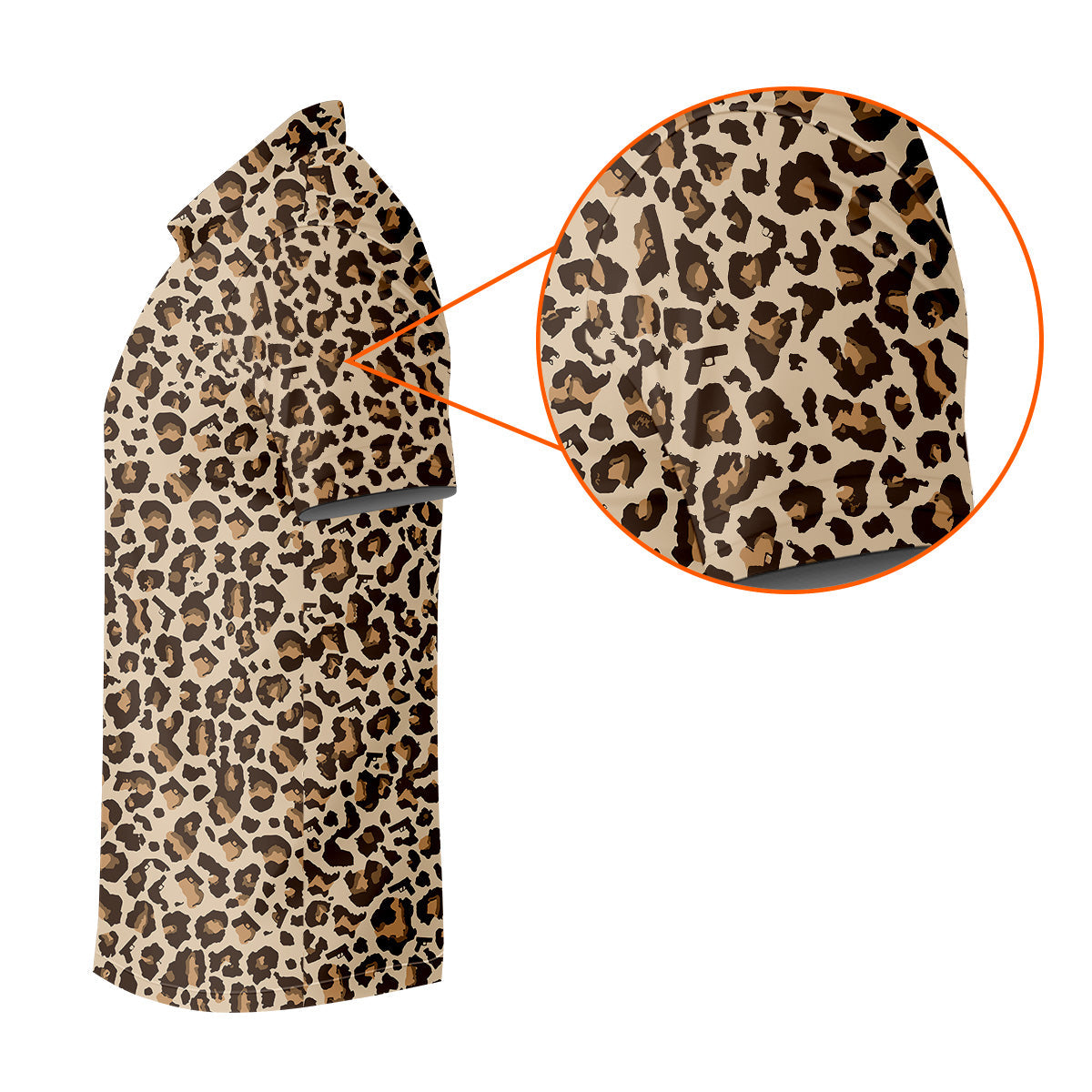 Brown Leopard Golf Tops For Men, Golf Gift For Men, Golf Shirts For Men, Golfing Apparel