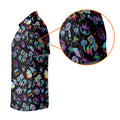 Funny Neon Cat Alien Mushroom Golf Tops For Men, Polo Shirts For Men, Golfing Apparel
