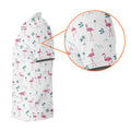 Flamingo Tropical White Polo Shirt Mens, Summer Polo Shirts, Unique Gift For Golfer
