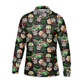 Skull Golf Shirt, Day Of The Dead Shirt, Mexican Floral Shirt, Men Polo, Unique Gift For Golfer